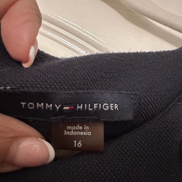 Tommy Hilfiger Blue A-Line Mini Dress Short Sleeve - Picture 2 of 4